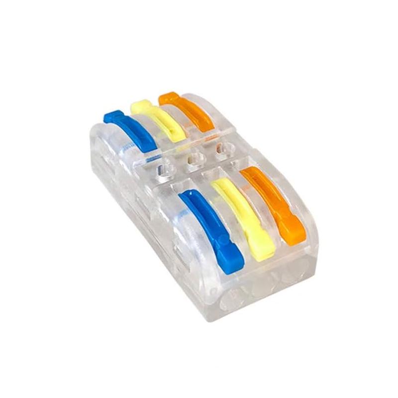 Клемма проходная Tactix 0,08-4 мм2 32А 3х1-3х1 одинарная 39,3х18х14,5 мм Разноцветный (KV313Tc)