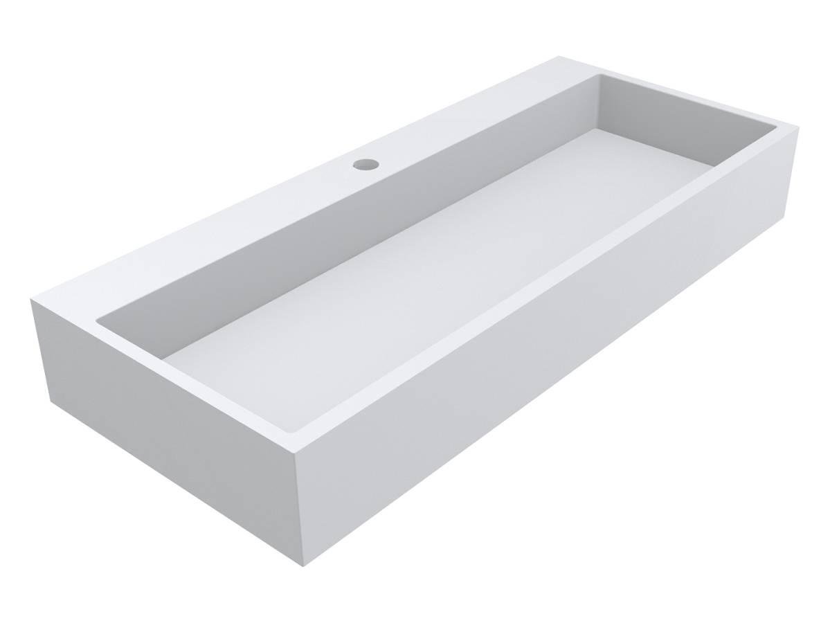 Умывальник Miraggio MARES 1000 MIRASOFT с литого мрамора матовый Белый (84196)