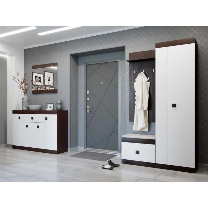 Прихожая Еверест Соната 2-модульный 5 элементов Венге темный/Белый (DTM-2194)