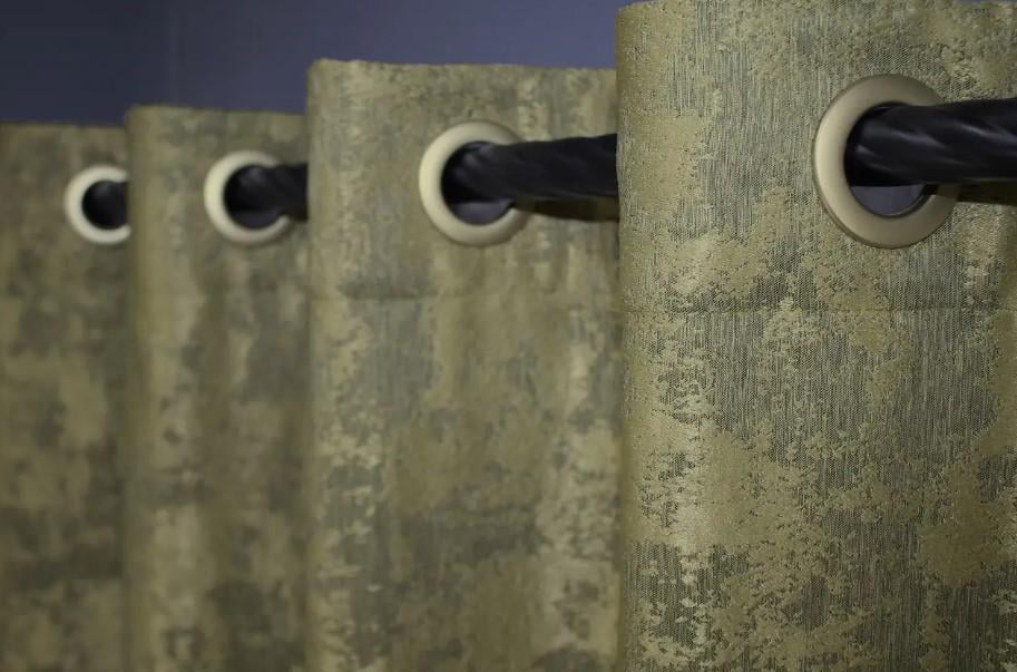 Штори в вітальню/спальню на люверсах жакард Sultan YL 1,5х2,5 м 2 шт. Оливковий (1213ш 37-0062) - фото 4 Штори в вітальню/спальню на люверсах жакард Sultan YL 1,5х2,5 м 2 шт. Оливковий (1213ш 37-0062) - фото 4