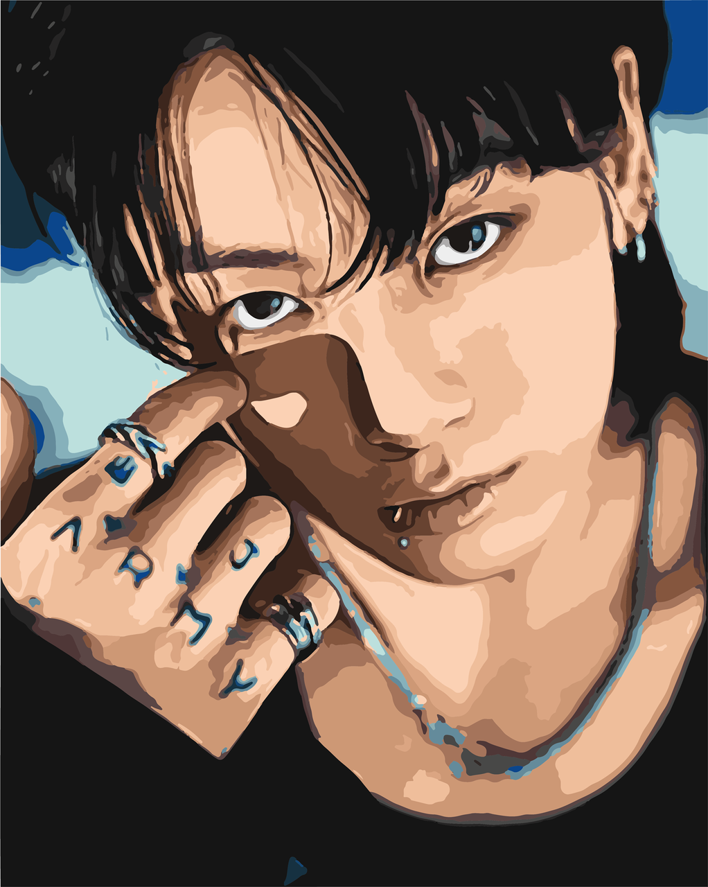 Картина за номерами Чонгук БТС Вінні 40х50 см (W1039) Картина за номерами Чонгук БТС Вінні 40х50 см (W1039)