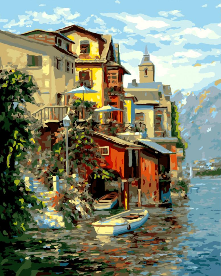 Картина по номерам Brushme Город на озере (GX3238)