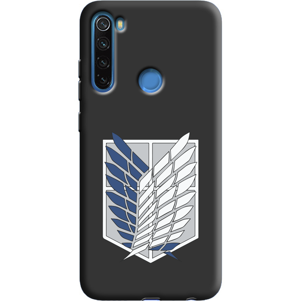 Чехол Boxface Xiaomi Redmi Note 8 Атака Титанов Крылья Свободы Черный силикон (38214-bk88-38332)