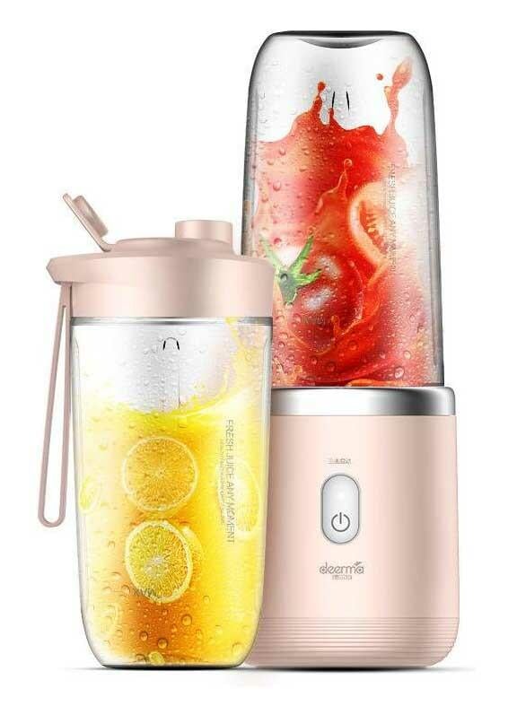 Фітнес-блендер Deerma Juice Cup портативний акумуляторний Pink (DEM-NU05)