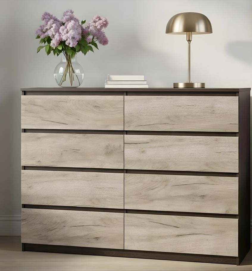 Комод большой Мастер Форм Брайт 1300х376х950 мм Венге/Дуб крафт серый Комод большой Мастер Форм Брайт 1300х376х950 мм Венге/Дуб крафт серый