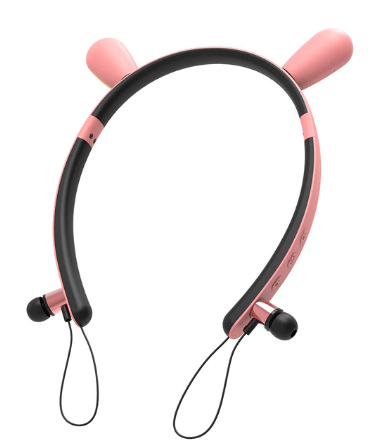 Наушники беспроводные LINX ZW-29C Rabbit Ear Bluetooth Design с ушками LED Розовый (SUN6582)