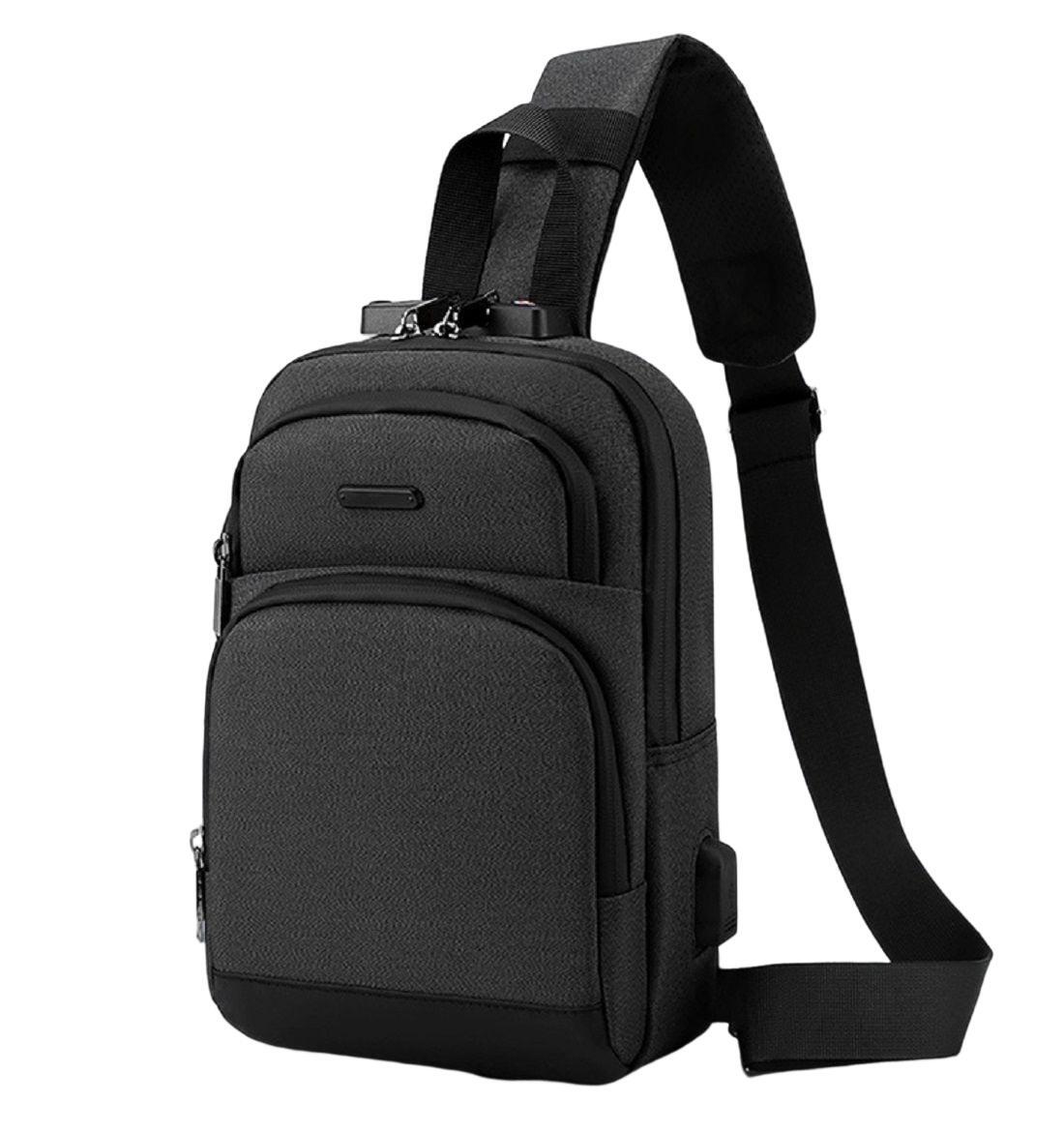 Чоловіча сумка через плече Royal Bag ATN01-T-X1353A Чорний (6298)