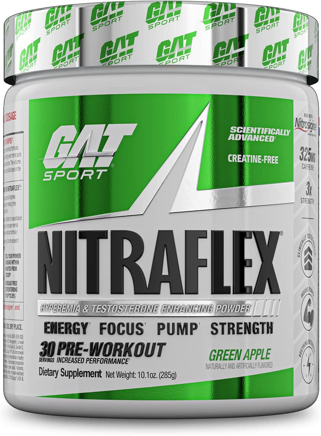 Предтренировочный комплекс GAT Nitraflex Green Apple 285 g