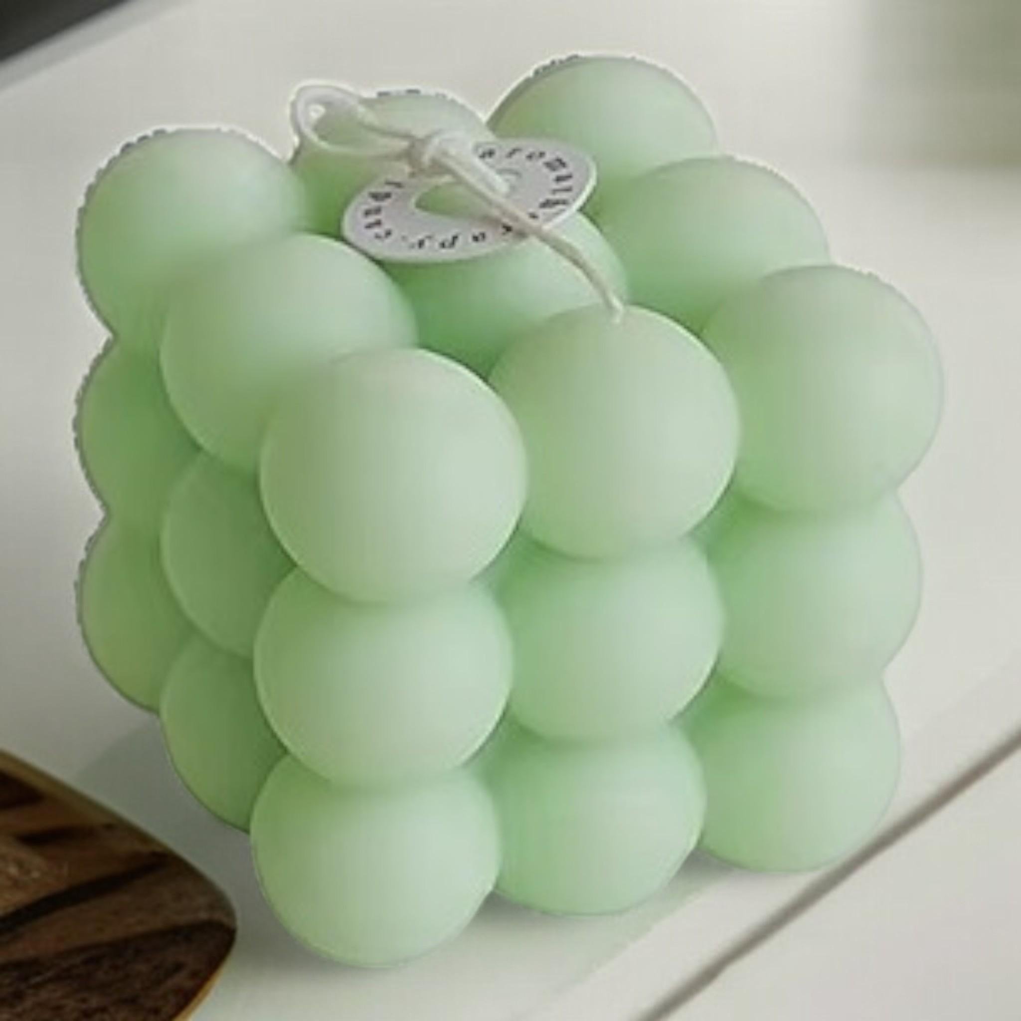 Свеча пузырьково-кубическая Du Song Светло-зеленая (00012) - фото 4 Свеча пузырьково-кубическая Du Song Светло-зеленая (00012) - фото 4