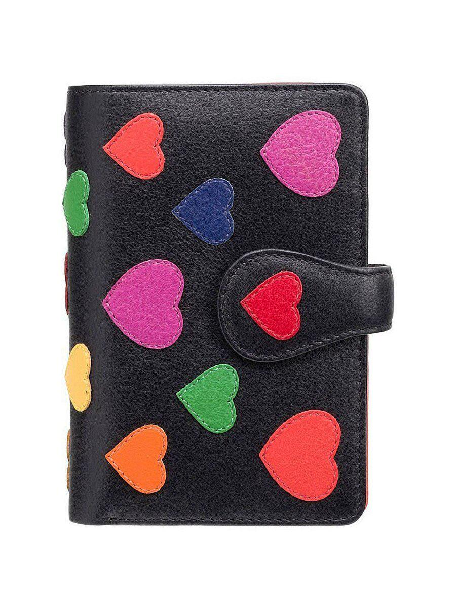 Кошелек женский кожаный Visconti LV4 Crush Black/Multi Love