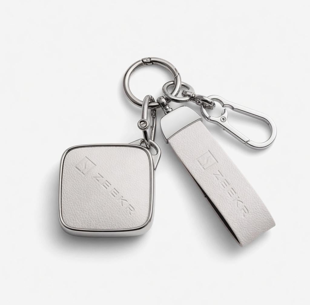 Чехол для ключа для автомобиля Zeekr 001/007/009/X/7X White (007708)