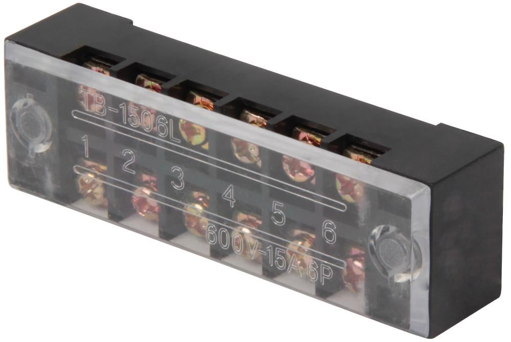 Колодка клемна в корпусі E.NEXT e.tc.protect.15.6 6P 15A 600V (p056003)