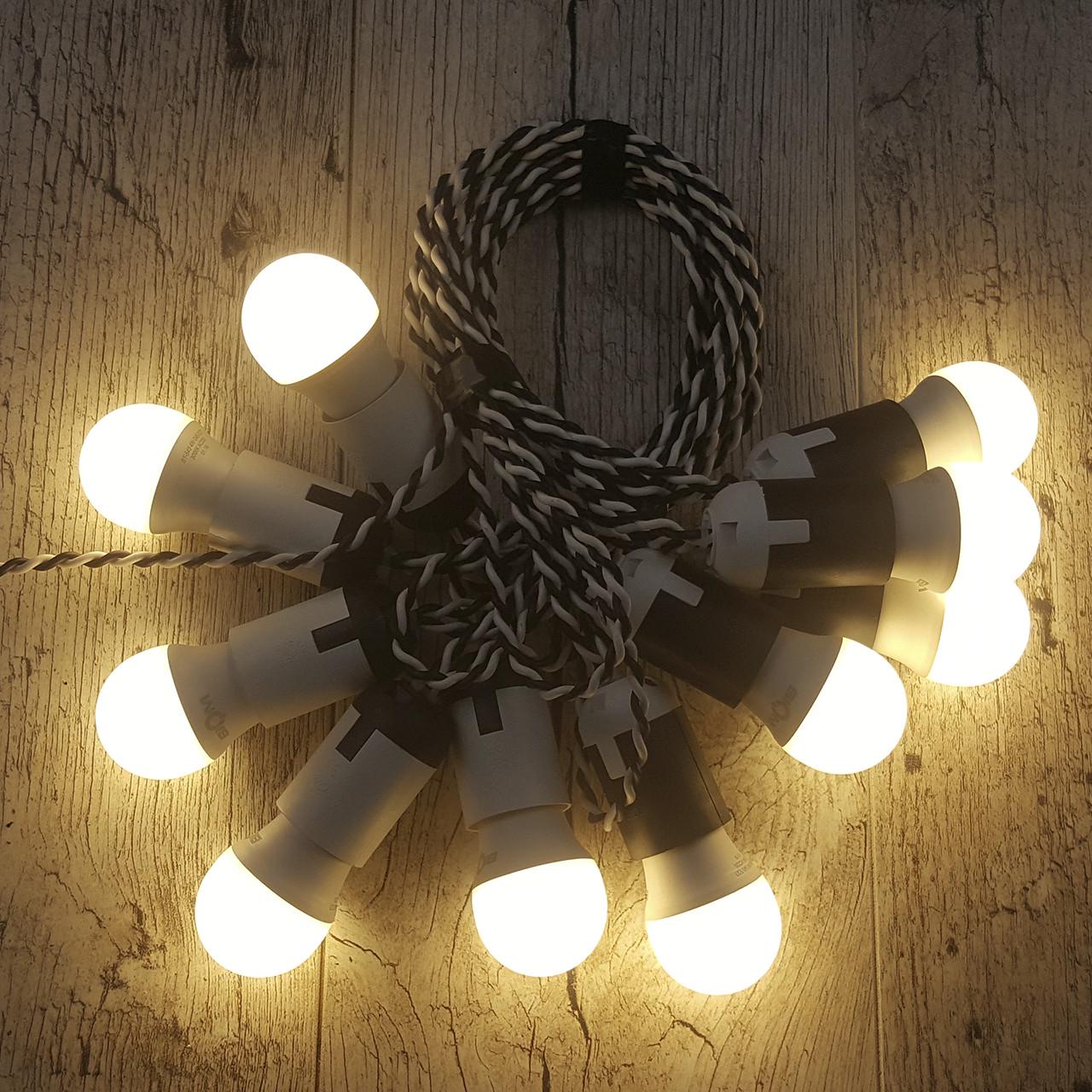 Ретро гирлянда для помещений Alphatrade 15 м 30 ламп LED Зебра (120162) - фото 2