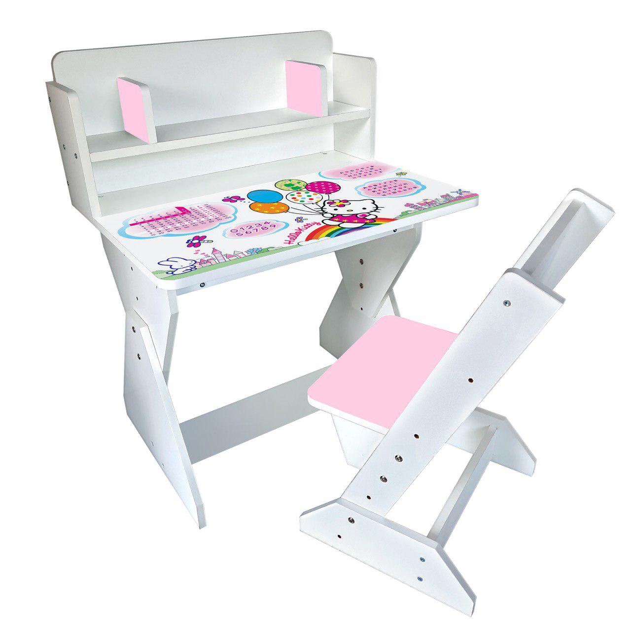 Парта со стульчиком Holy Wood П01 регулируемая с рисунком Hello Kitty (18137781)