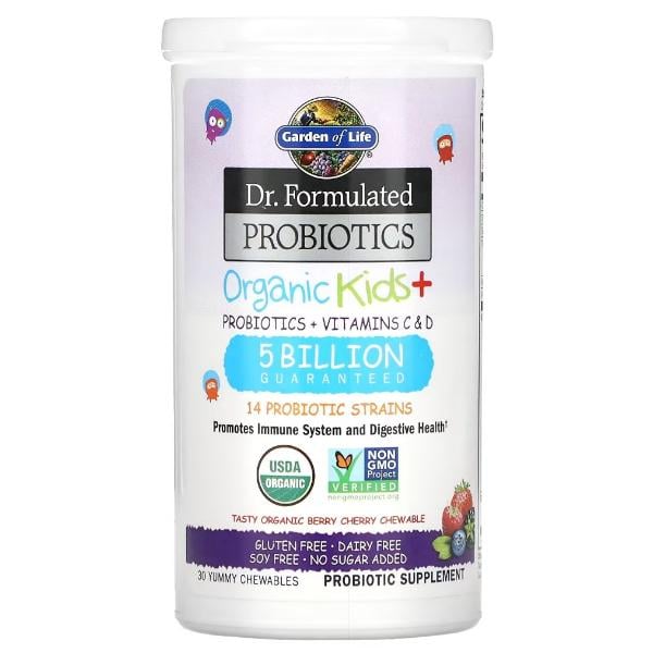 Пробиотик Garden of Life Dr. Formulated Organic Kids с 30 Chewables Berries (000021501) - фото 2