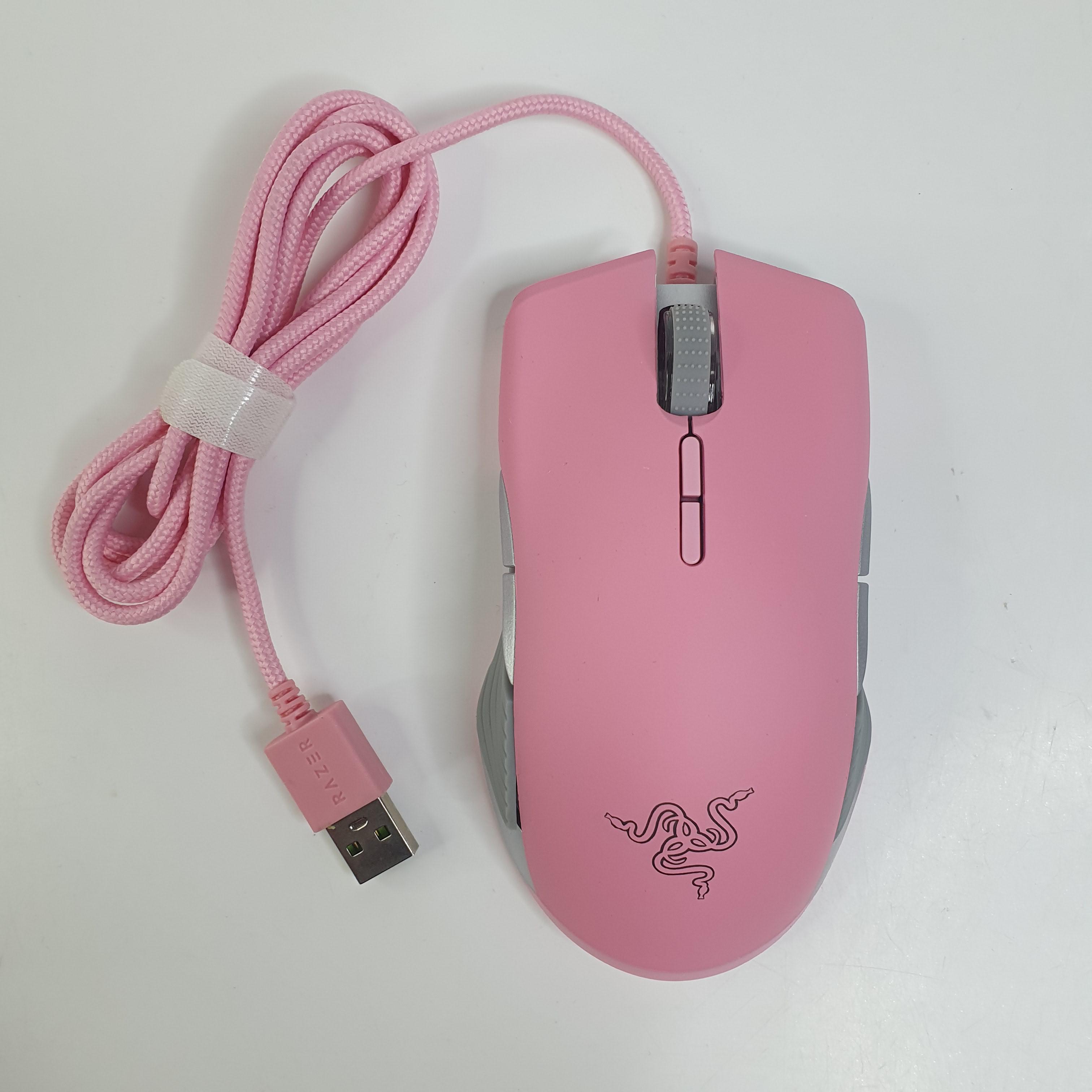 Мышь компьютерная игровая Razer Lancehead Quartz 16000dpi проводная с подсветкой Розовый (RZ01-0213-Pink)