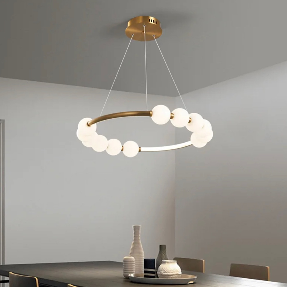 Люстра Nordic Pearl с плафонами-жемчужинами на 3 режима (SG 33)