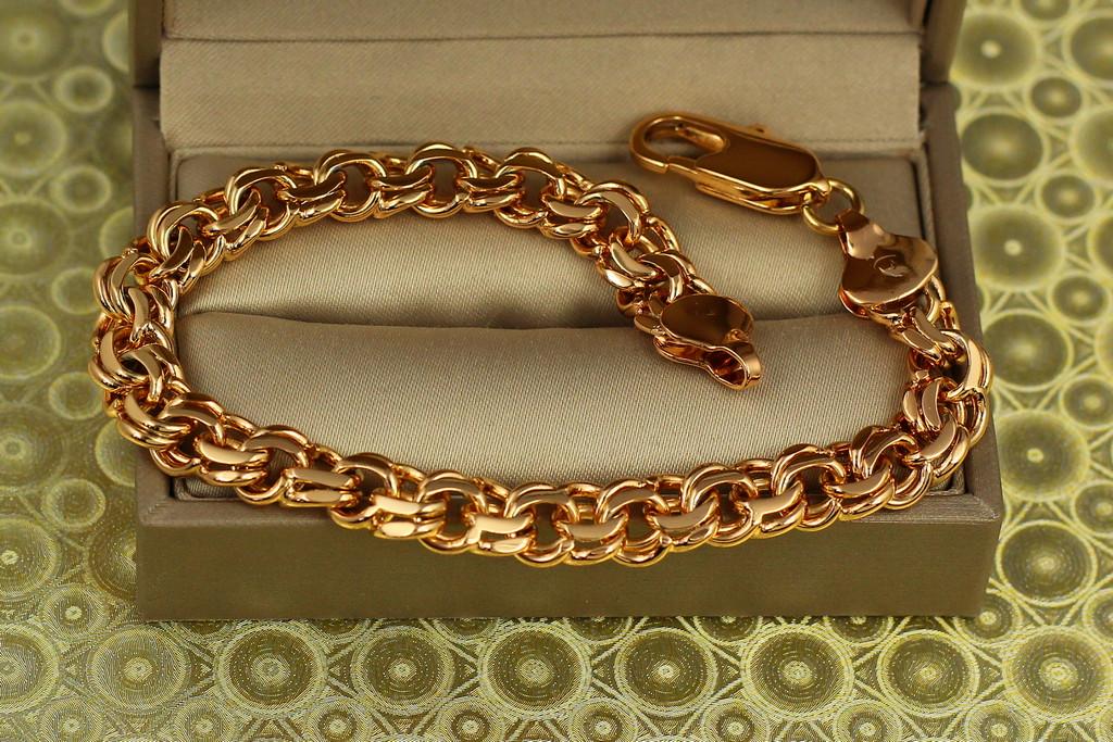 Браслет Xuping Jewelry круглый бисмарк 21 см х 8 мм Золотистый (1995784026)