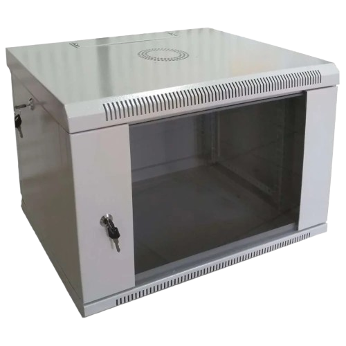 Шкаф серверный коммутационный Hypernet WMNC-6U-FLAT со стеклом 6U 600x450 мм Grey (33352686)