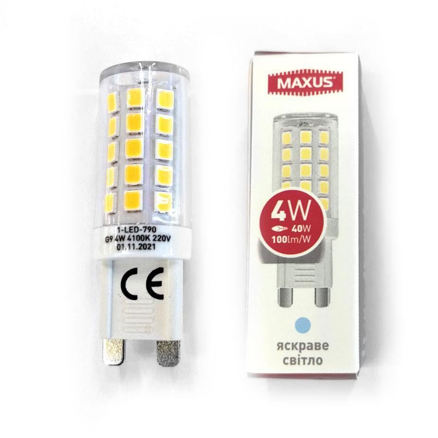Лампа світлодіодна MAXUS G9 4W 4100K 220V 1-LED-790 (2221395479)