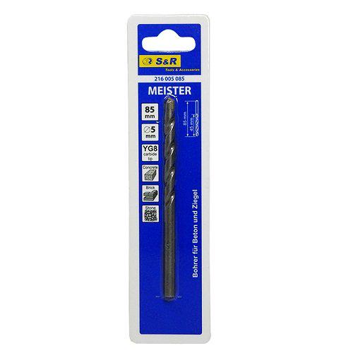 Сверло по бетону S&R Meister 5x85 мм (216005085) Сверло по бетону S&R Meister 5x85 мм (216005085)