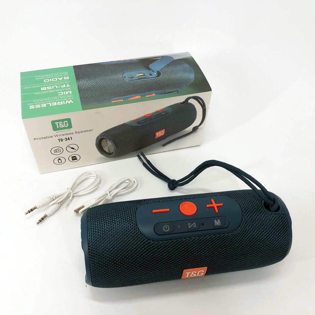 Колонка портативна Bluetooth TG341 зі шнурком Синій - фото 3 Колонка портативна Bluetooth TG341 зі шнурком Синій - фото 3