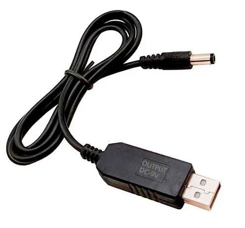 Кабель для підвищення напруги USB to DC 9V для живлення роутера