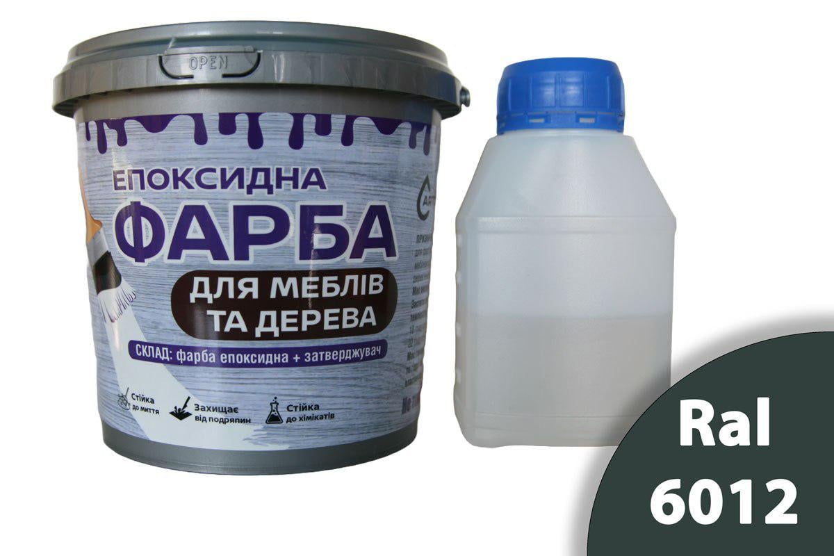 Краска эпоксидная двухкомпонентная ArtCraft для мебели и дерева 1,5 кг Зеленый