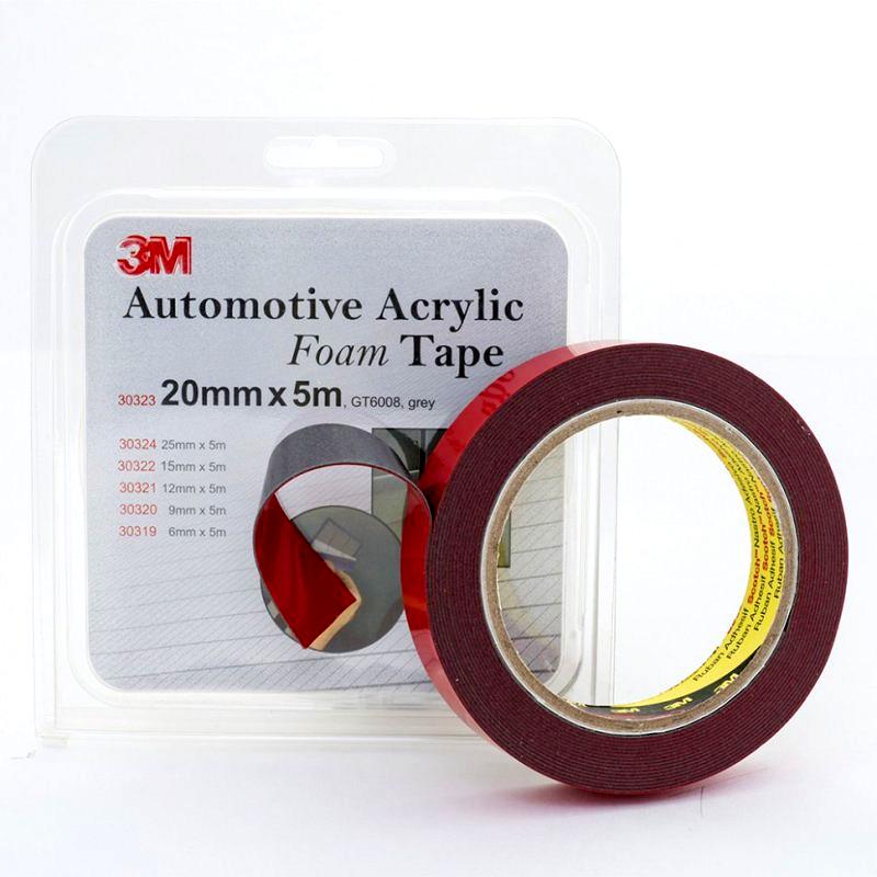 Лента клейкая двухсторонняя 3M 20 мм 5 м Dark grey