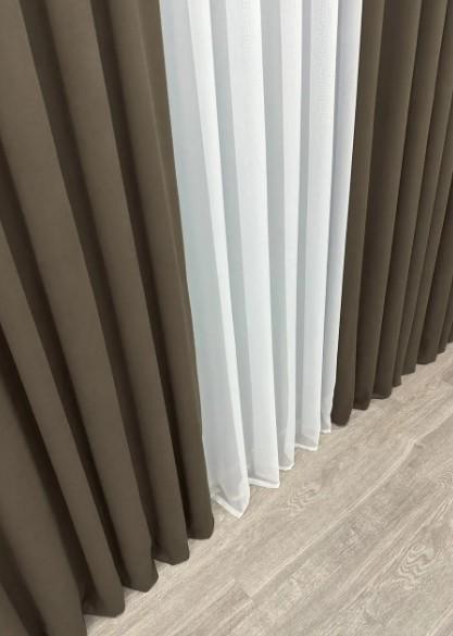 Штори Petek з мікровелюру 1,5х2,9 м 2 шт. Кавовий (1831ш 33-0814) - фото 2 Штори Petek з мікровелюру 1,5х2,9 м 2 шт. Кавовий (1831ш 33-0814) - фото 2