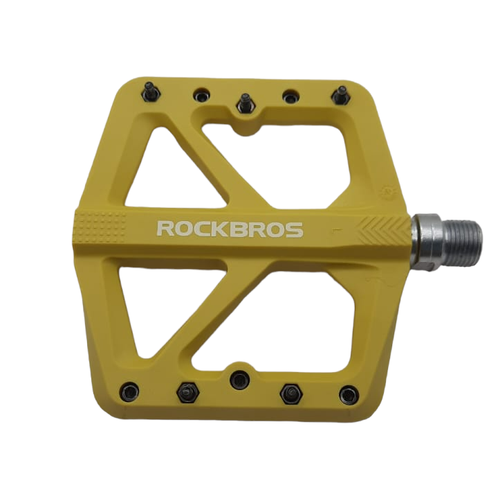 Педалі нейлонові Rockbros M906 на промислових підшипниках Жовтий (RB-M906-4009)