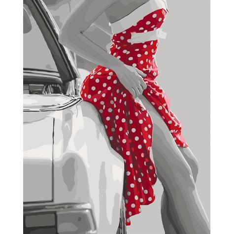 Набір для розпису за номерами Ідейка Люди Спокусниця 40х50 см (КНО4572-mt)