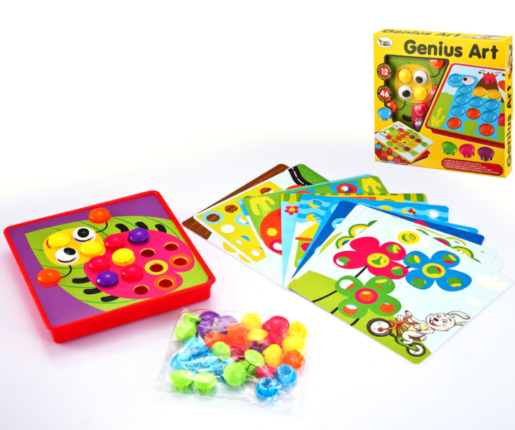 Цветная мозаика Button Idea с картонными трафаретами - фото 3 Цветная мозаика Button Idea с картонными трафаретами - фото 3