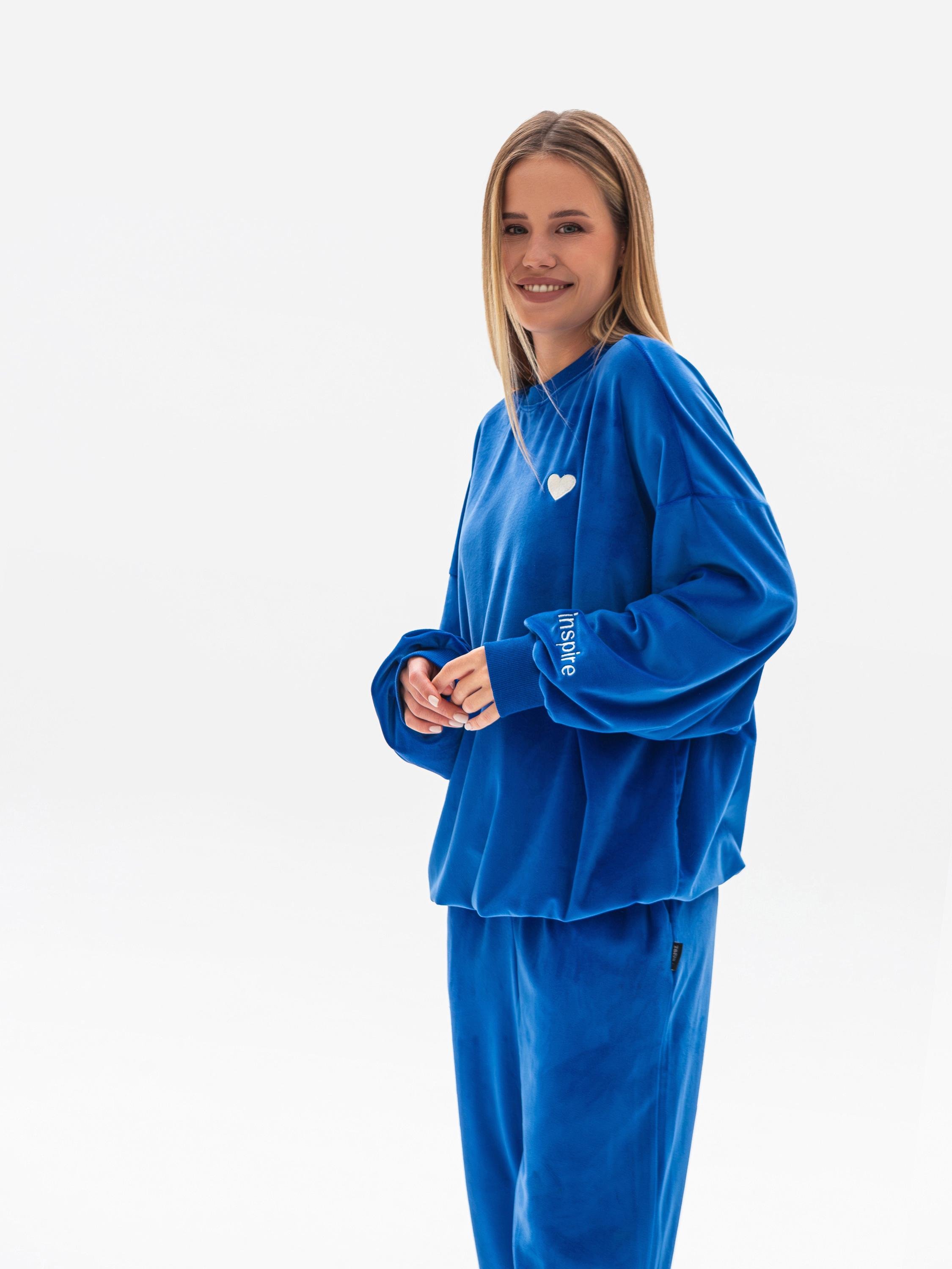 Велюровый женский костюм S/M Синий (1016) - фото 8 Велюровый женский костюм S/M Синий (1016) - фото 8