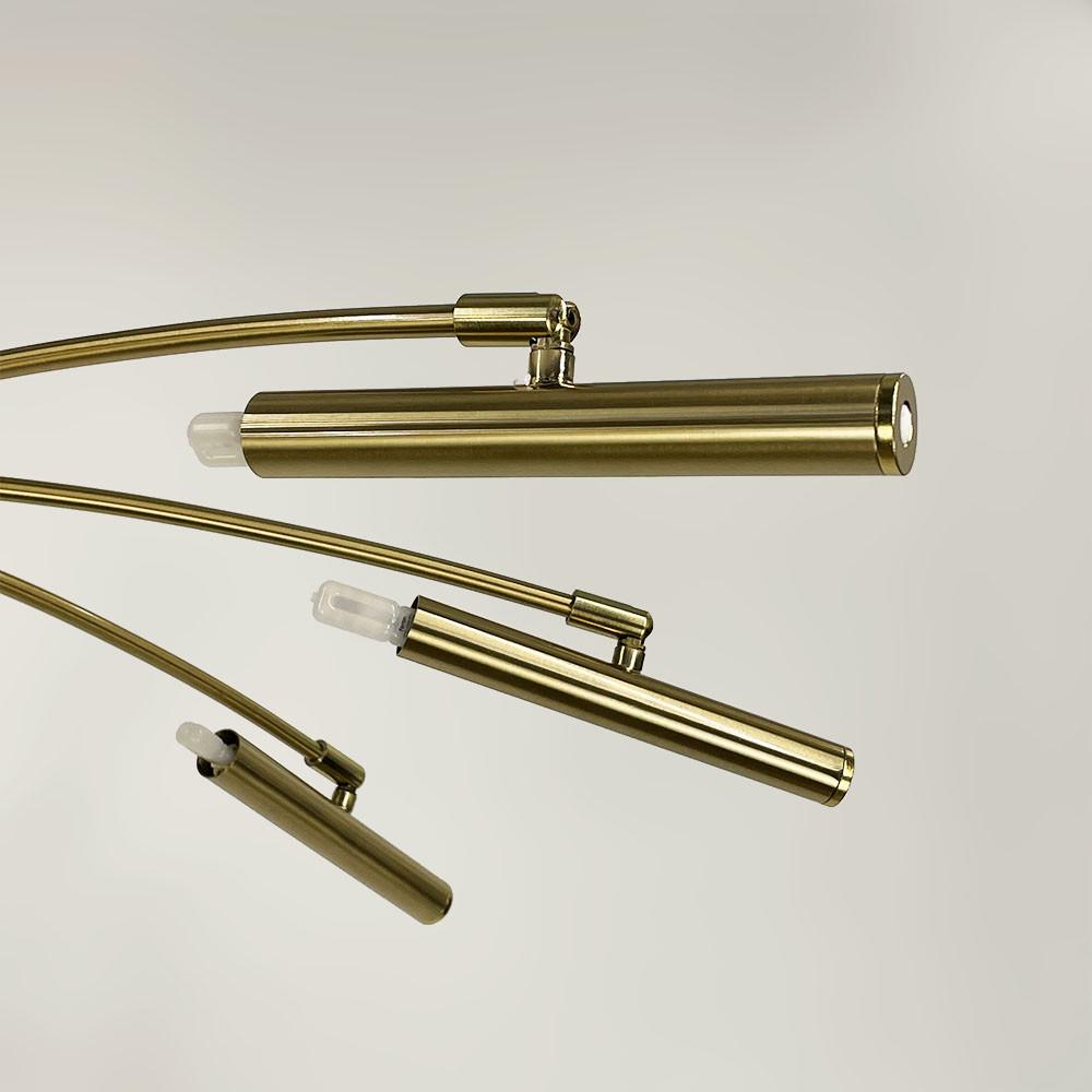 Люстра трубчаста з 9 регулюючими плафонами Латунь (LF_ST 01/9 AB) - фото 5 Люстра трубчаста з 9 регулюючими плафонами Латунь (LF_ST 01/9 AB) - фото 5