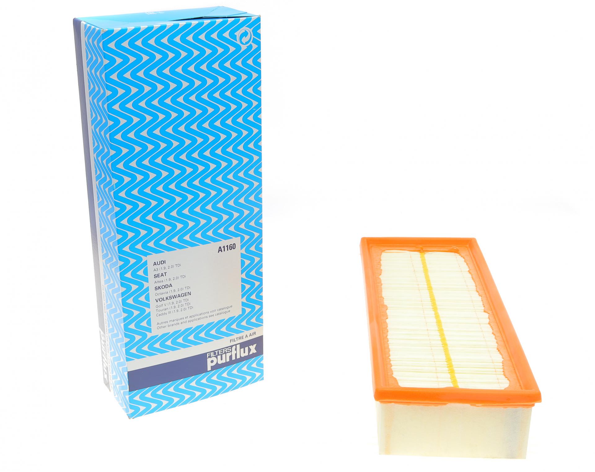 Фильтр воздушный PURFLUX для VW (Caddy 1,9TDI 03- (A1160)