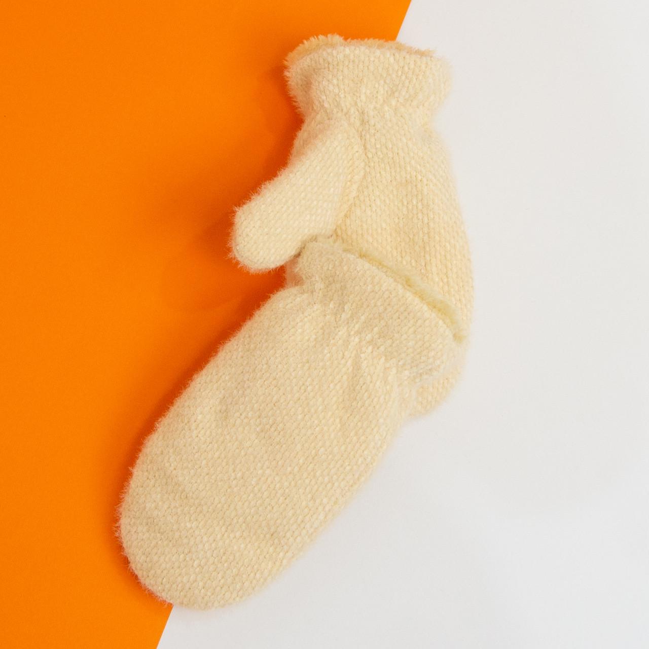 Варежки подростковые от 12 лет зимние 20-1-66 Светло-бежевый (DR010142)