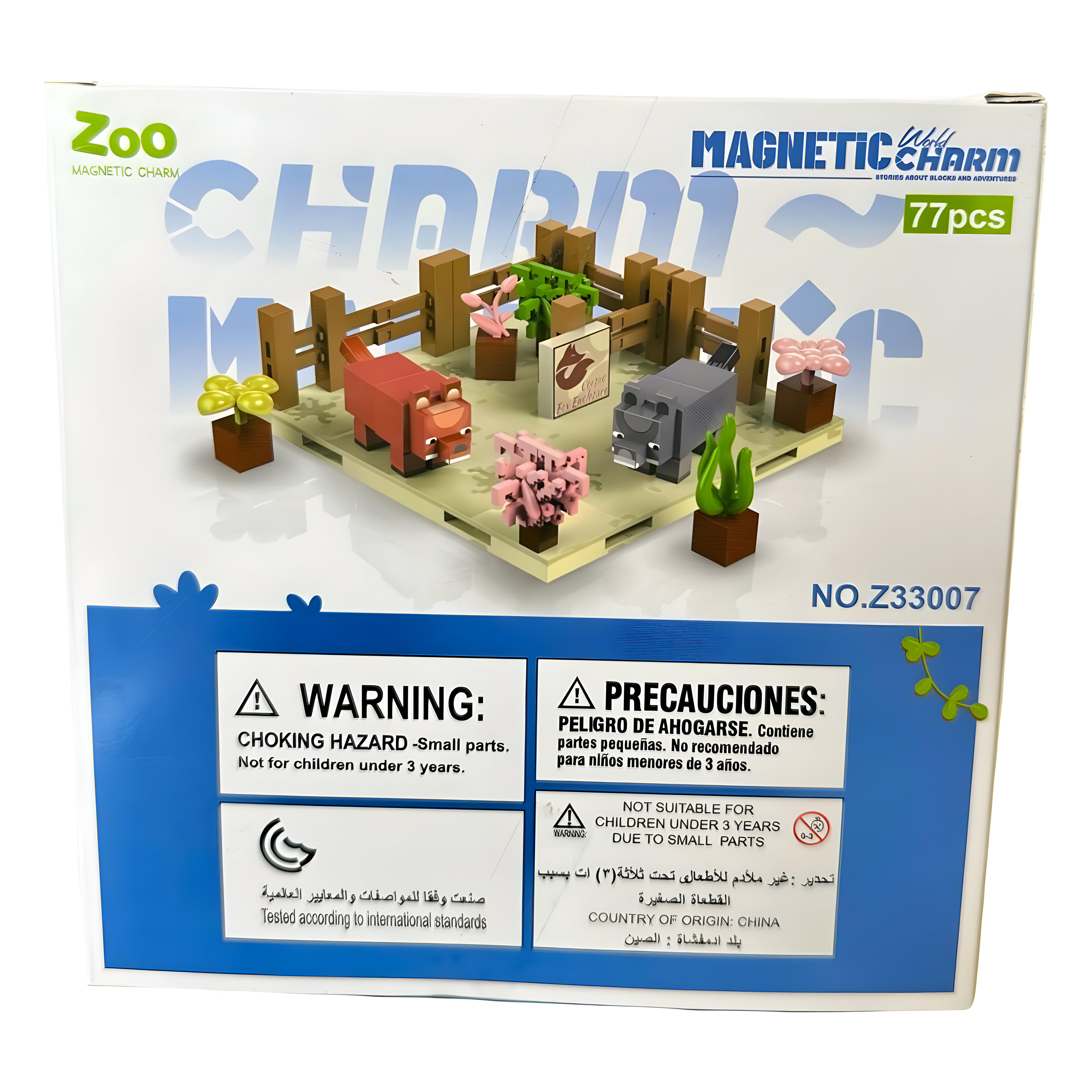 Конструктор магнітний Magnetic World Павільйон з лисицями 77 деталей (Z33007) - фото 3 Конструктор магнітний Magnetic World Павільйон з лисицями 77 деталей (Z33007) - фото 3