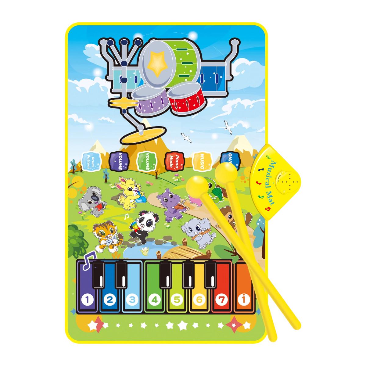 Килимок музичний Musical Instrument Drum Kit 2в1 Піаніно-ударник (YQ 3228)