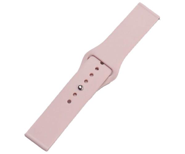 Ремешок для смарт-часов Silicone Button Design для Samsung/Amazfit/Huawei 20 мм Pink Sand (0500043528-3577971)