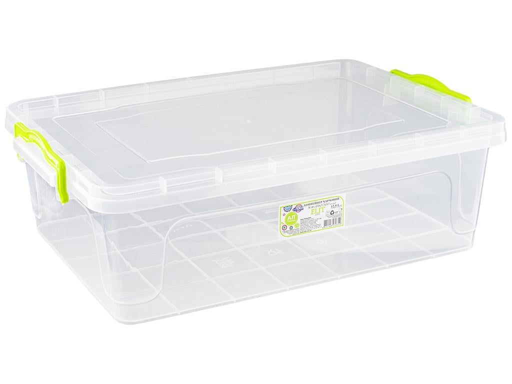 Контейнер пищевой Ал-Пластик Elit №06 плоский 12,5 л Прозрачный (MAP-70842)