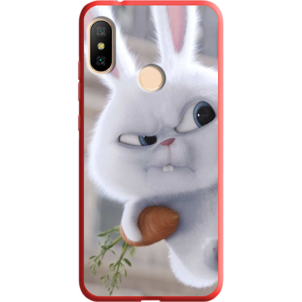 Чехол BoxFace Xiaomi Mi A2 Lite Rabbit Snowball Красный силикон (34892-up1116-36145)