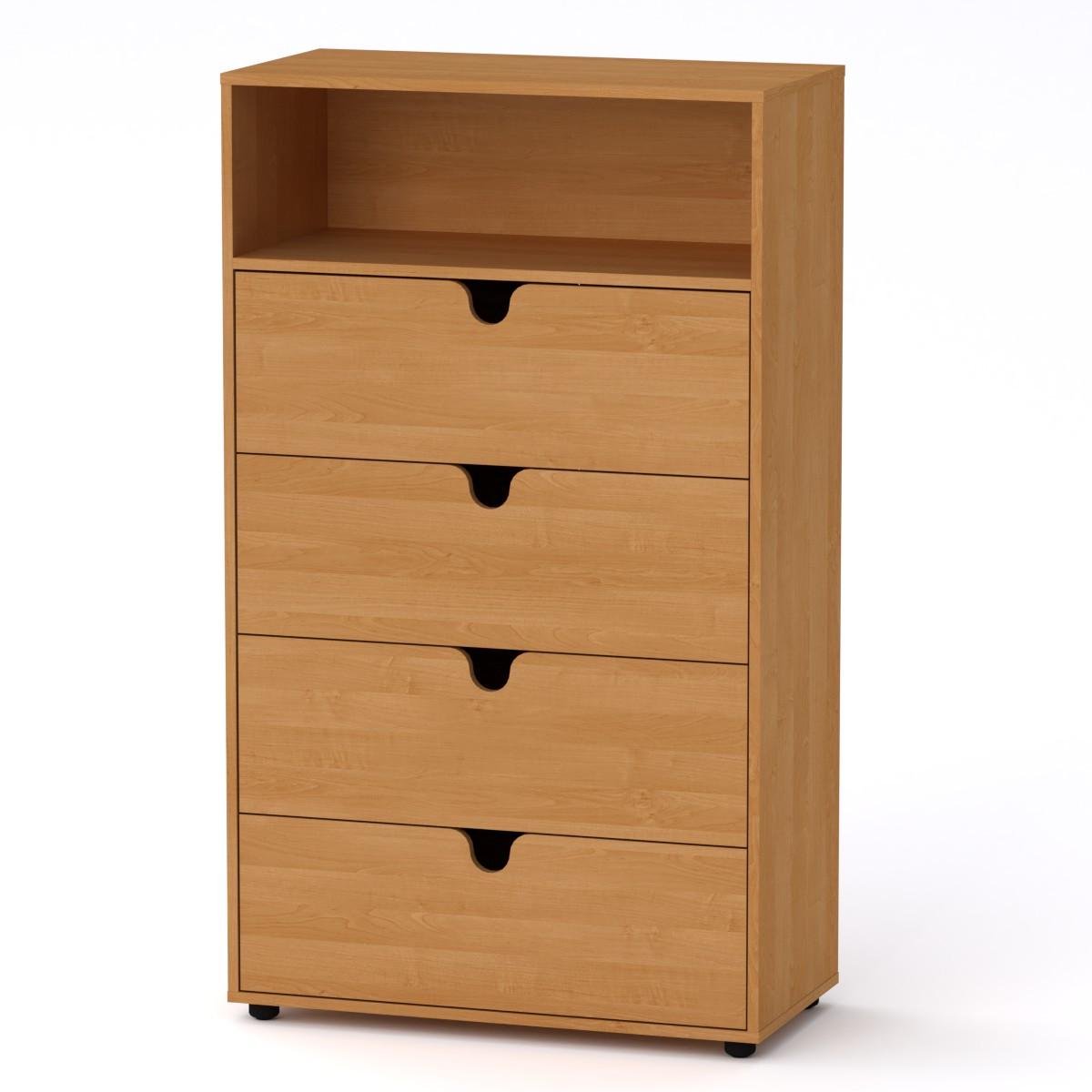 Комод Компаніт МГ-7 Тумба-1 стеллаж с выдвижными полками 80х40х137 см Ольха