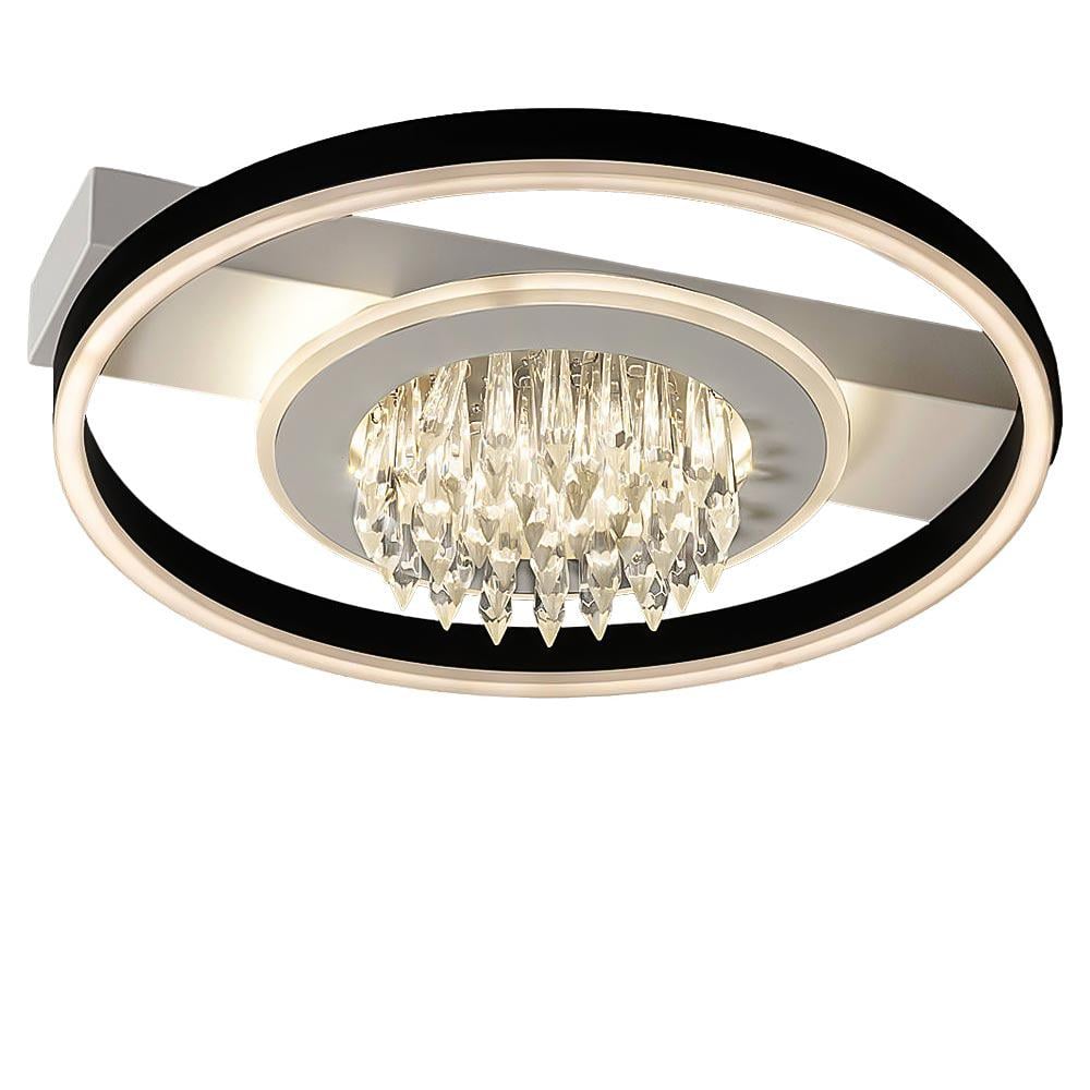 Люстра потолочная светодиодная Light House SY-20514/3 BK/WH 88W с пультом 410х400х100 мм Белый/Черный
