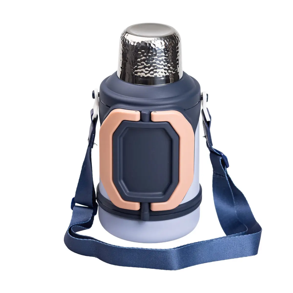 Термос Vacuum Cup 1,5 л з ремінцем і складною ручкою Синій (HP-14-21BL) Термос Vacuum Cup 1,5 л з ремінцем і складною ручкою Синій (HP-14-21BL)