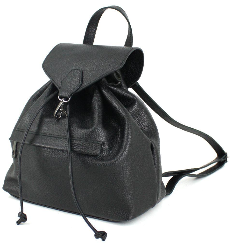 Рюкзак кожаный женский Borsacomoda 9 л Черный