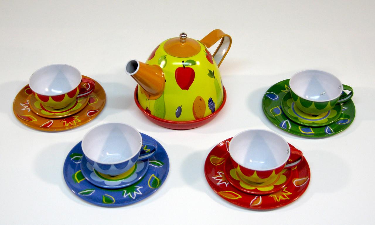 Игрушечная посуда Чайный сервиз металлический (S053-1)