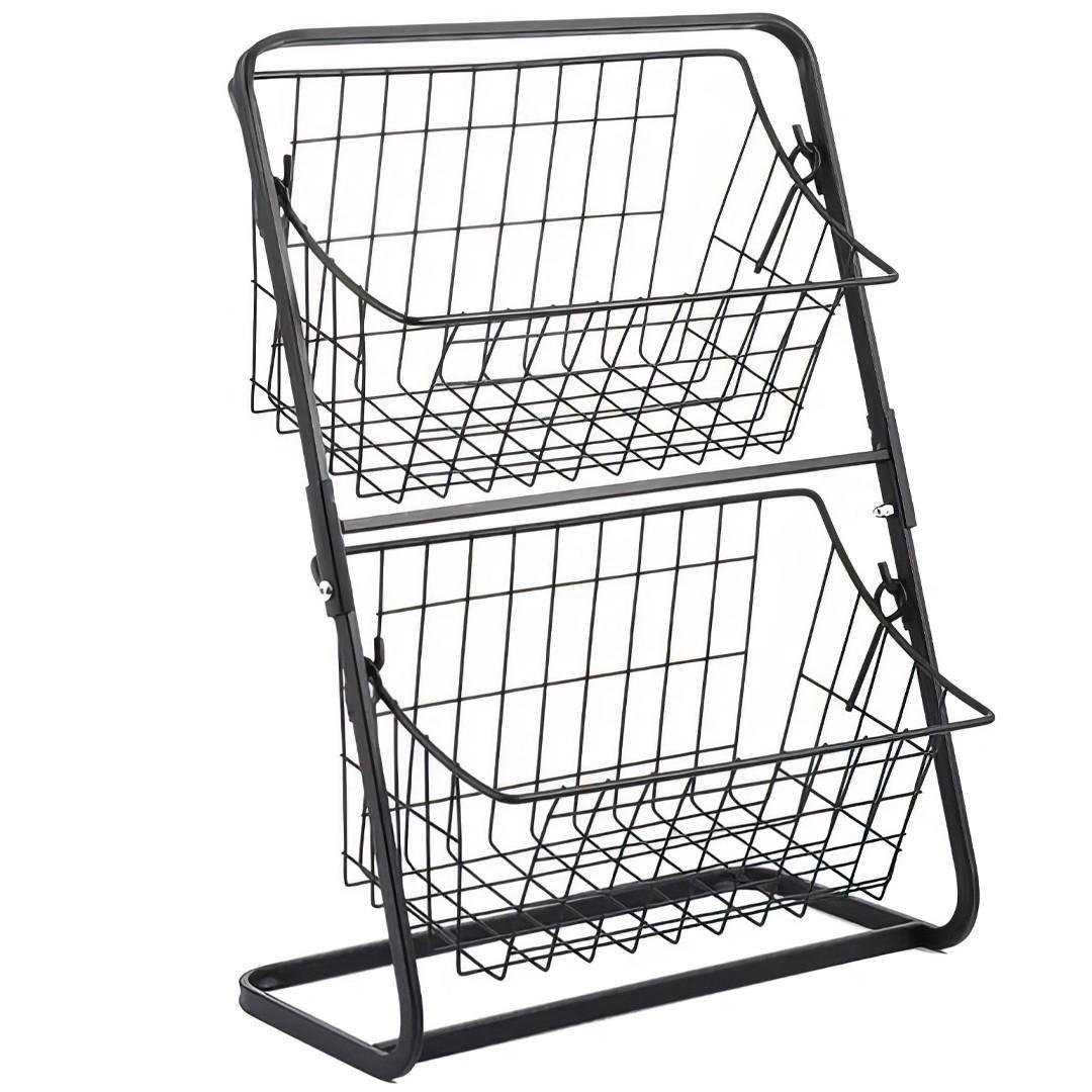 Органайзер для кухні на 2 кошики універсальний металевий