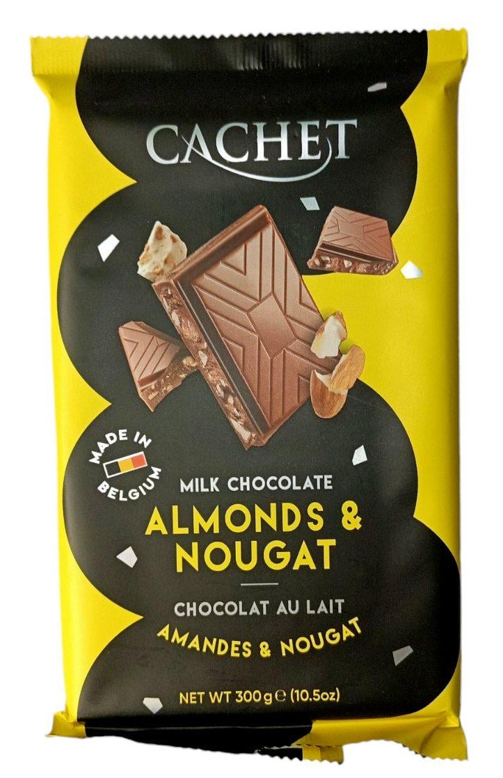 Шоколад Cachet Almonds&Nougat Молочный с миндалем и нугой 300 г (59678)
