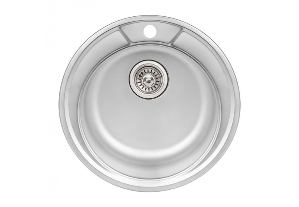 Кухонная мойка Q-tap D490 0,8 мм Satin (QTD490SAT08)